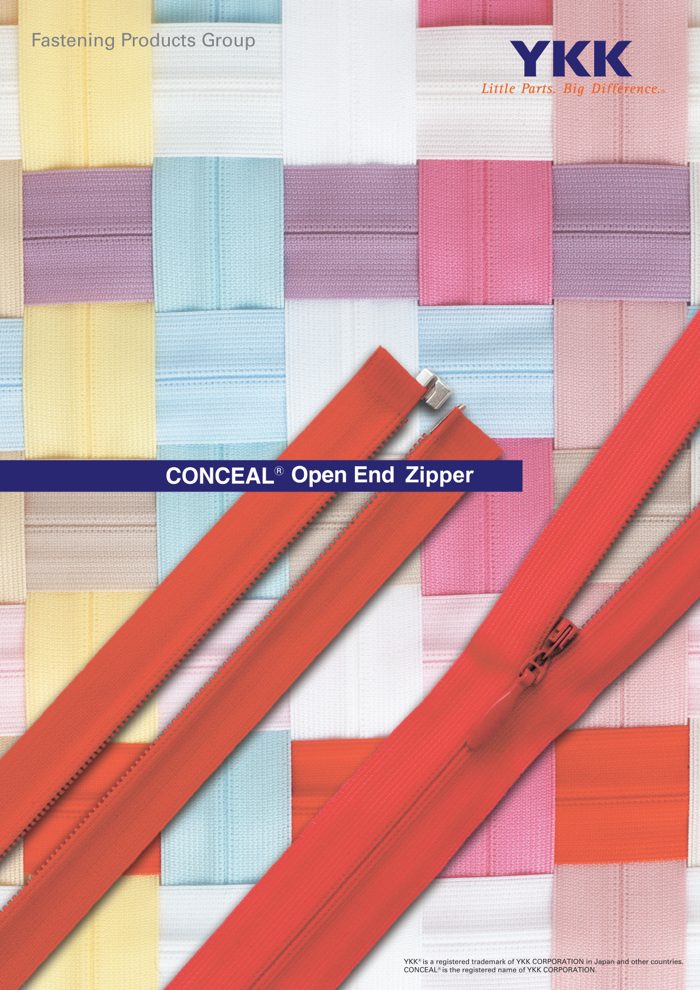 CONCEAL® Open End Zipper